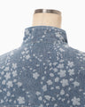 Floral Jacquard Denim Jacket - blue