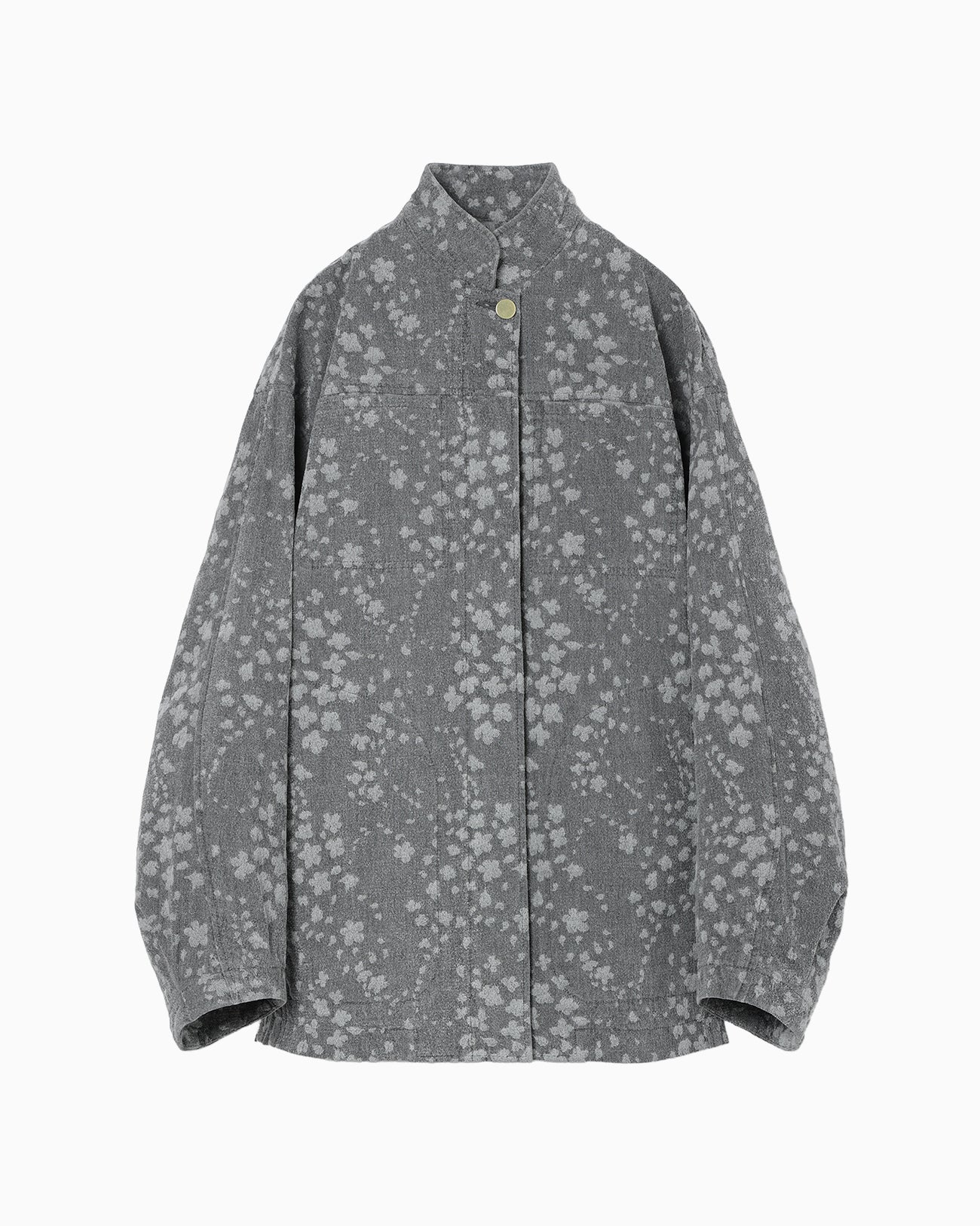 Floral Jacquard Denim Jacket - grey - Mame Kurogouchi