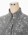 Floral Jacquard Denim Jacket - grey