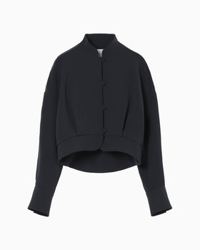 Triacetate Short Jacket - navy