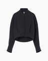 Triacetate Short Jacket - navy