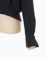 Triacetate Short Jacket - navy