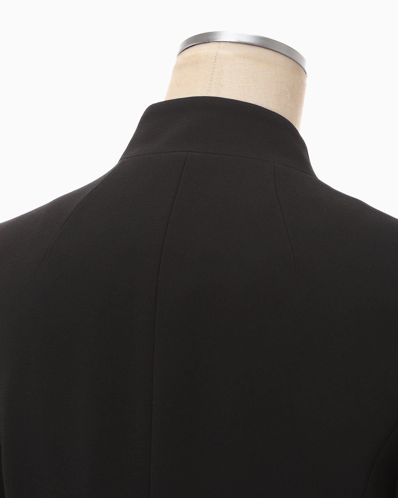 Triacetate Polyester Collarless Double Breasted Suit Jacket