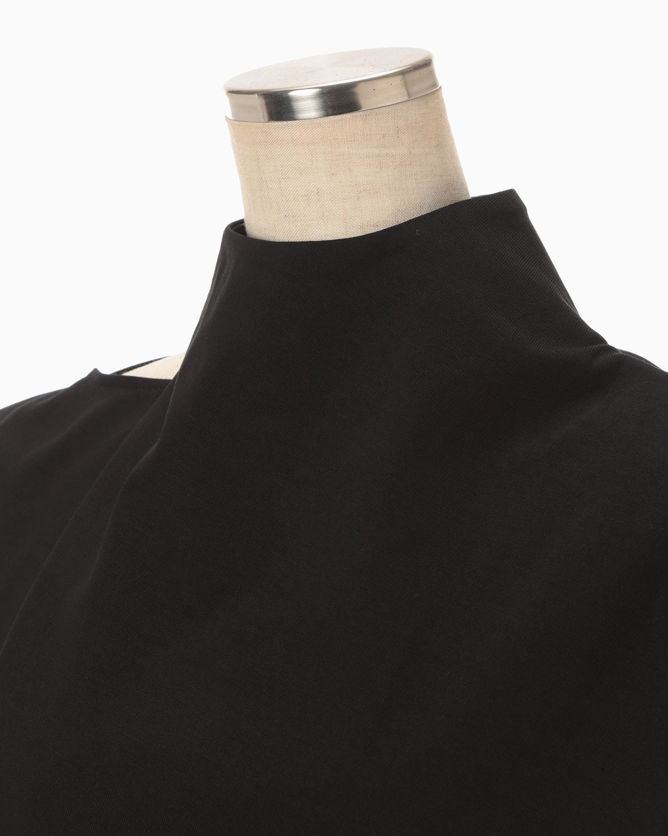 Cotton Jersey Asymmetric Dress - black - Mame Kurogouchi