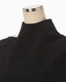 Cotton Jersey Asymmetric Dress - black