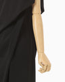 Cotton Jersey Asymmetric Dress - black