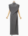 Cotton Jersey Asymmetric Dress - grey