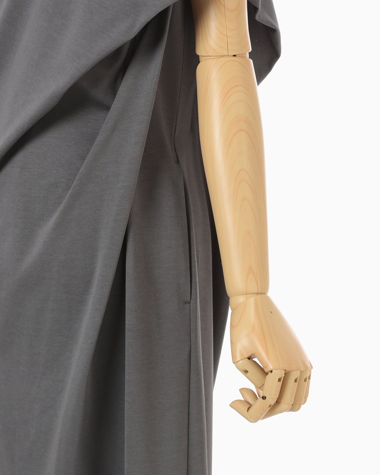Cotton Jersey Asymmetric Dress - grey - Mame Kurogouchi