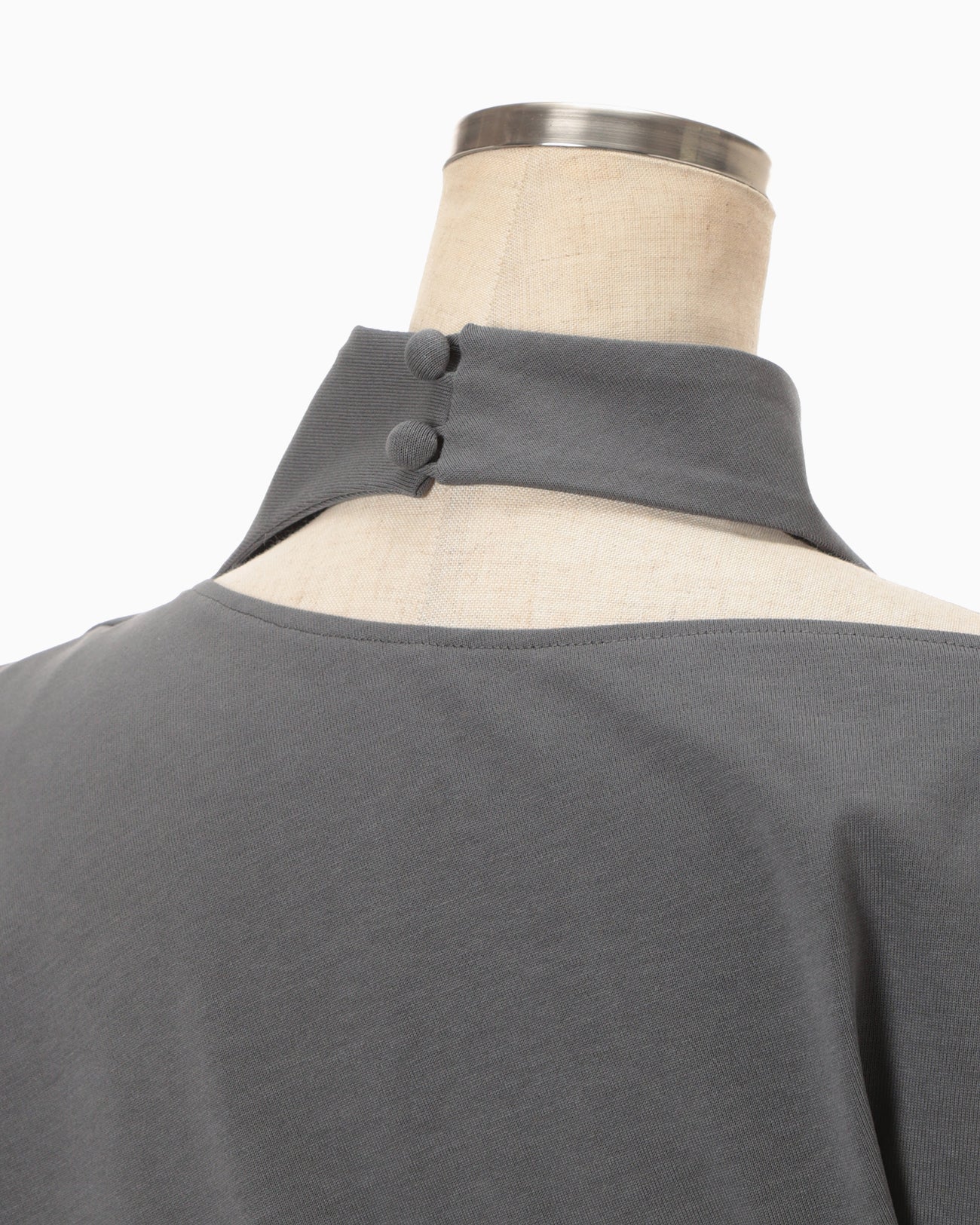 Cotton Jersey Asymmetric Dress - grey - Mame Kurogouchi