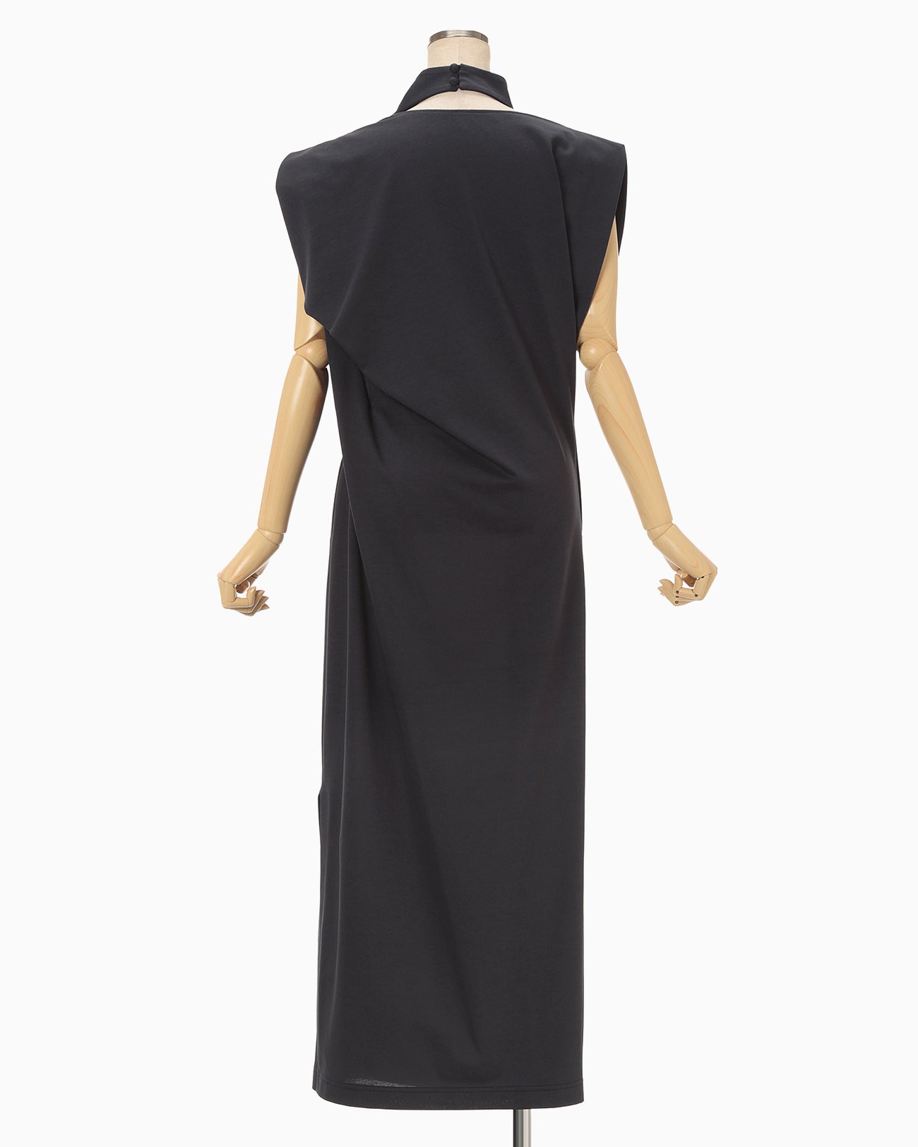 Cotton Jersey Asymmetric Dress - navy - Mame Kurogouchi