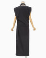 Cotton Jersey Asymmetric Dress - navy