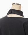 Cotton Jersey Asymmetric Dress - navy