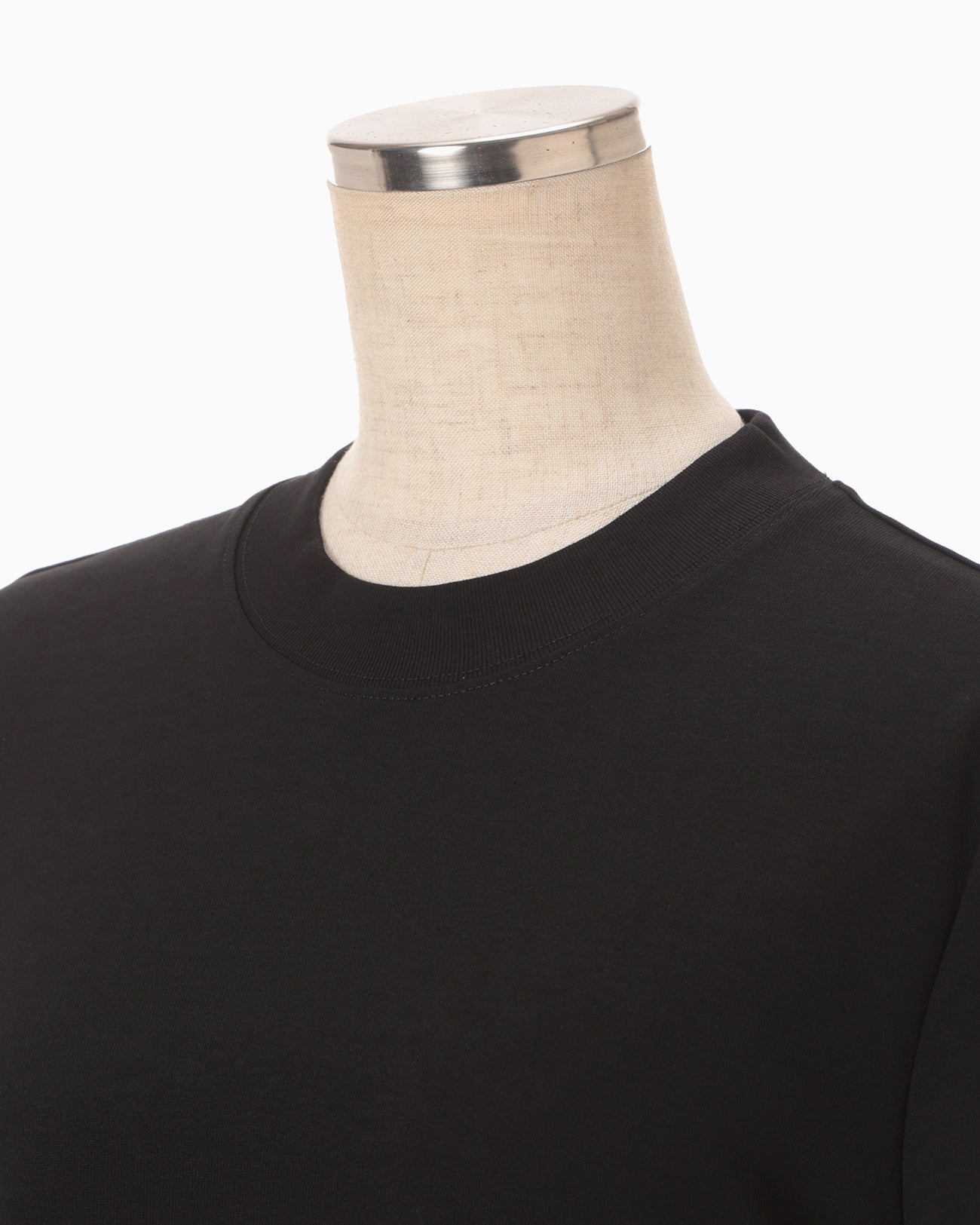 Cotton Jersey Asymmetric T-Shirt - black - Mame Kurogouchi