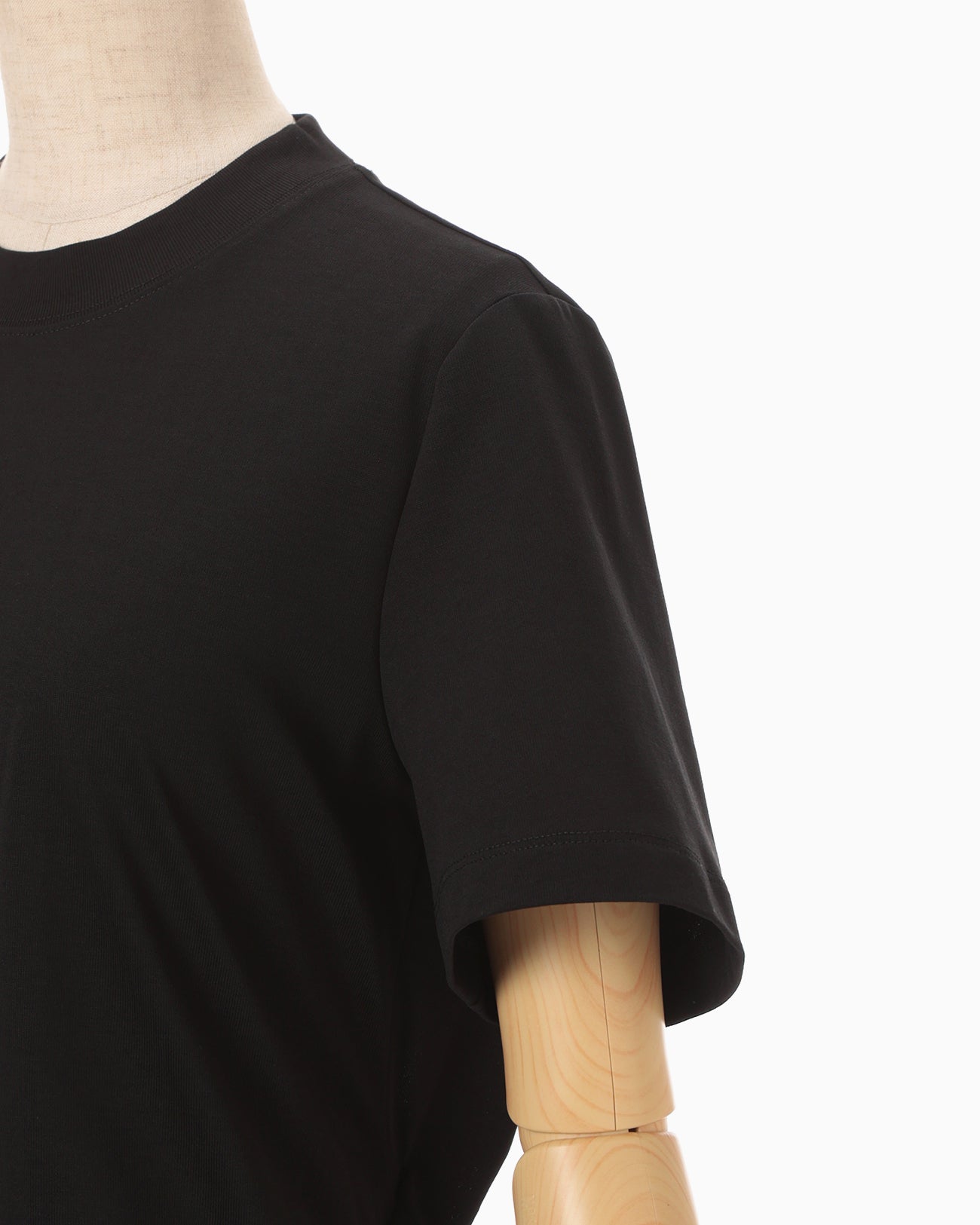 Cotton Jersey Asymmetric T-Shirt - black - Mame Kurogouchi