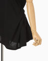 Cotton Jersey Asymmetric T-Shirt - black