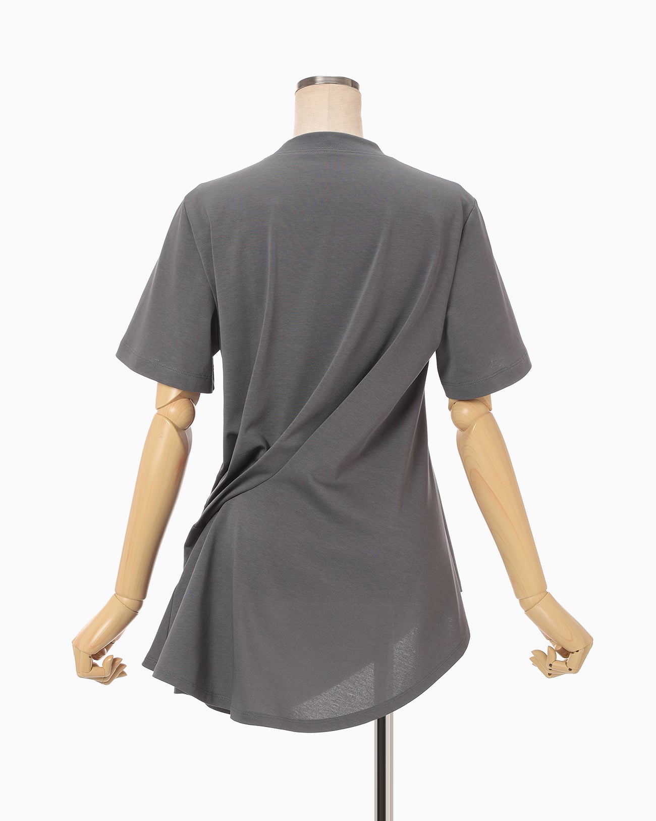Cotton Jersey Asymmetric T-Shirt - grey - Mame Kurogouchi
