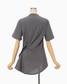 Cotton Jersey Asymmetric T-Shirt - grey