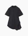 Cotton Jersey Asymmetric T-Shirt - navy