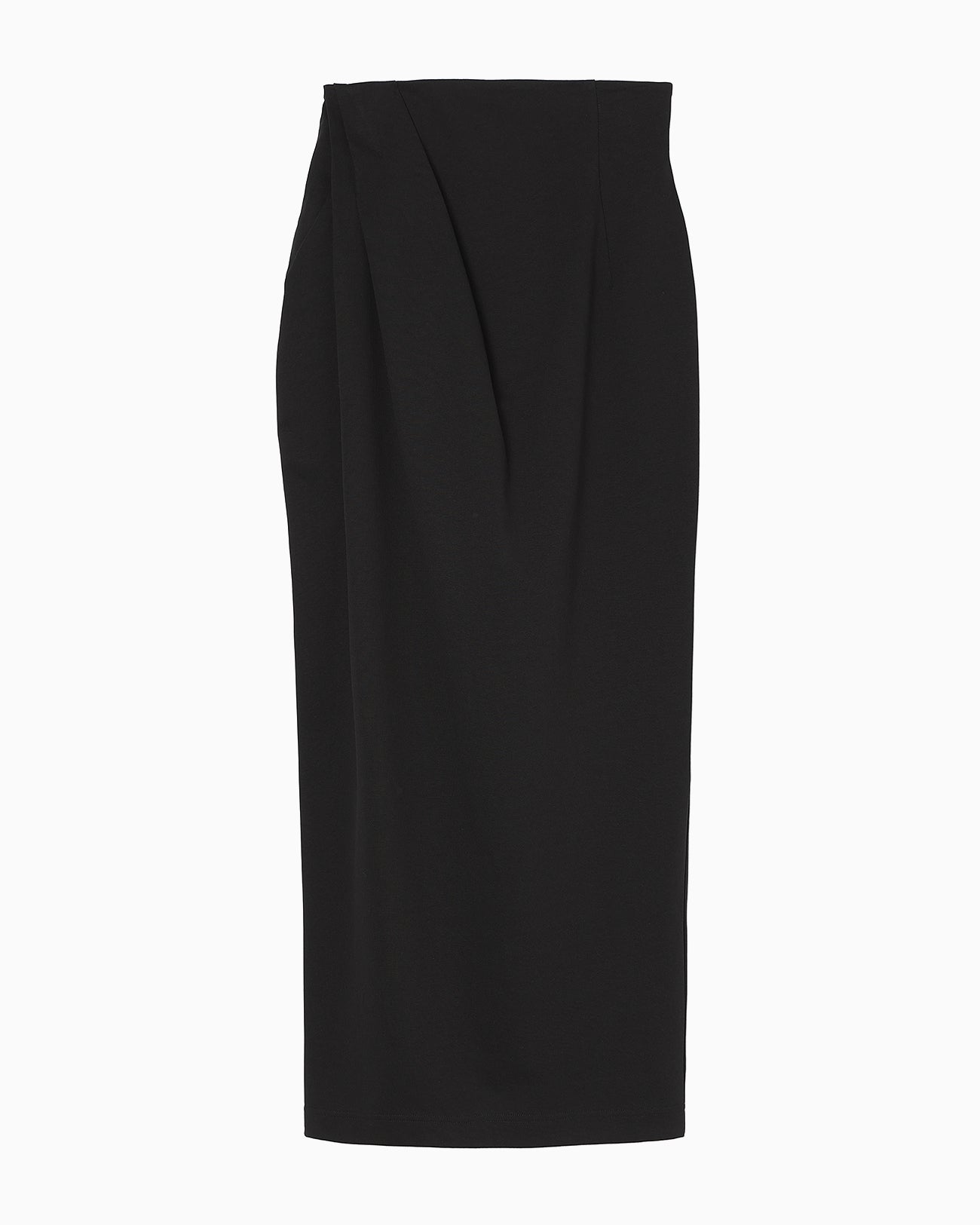 Cotton Jersey Asymmetric Skirt - black - Mame Kurogouchi