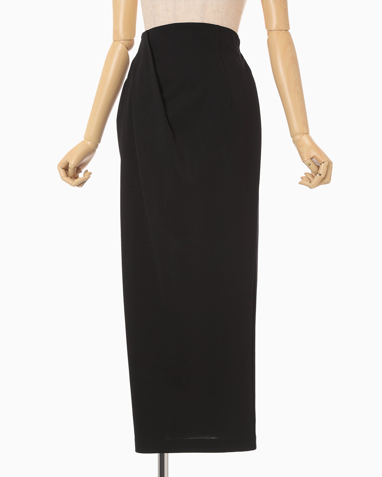 Cotton Jersey Asymmetric Skirt - black - Mame Kurogouchi