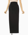 Cotton Jersey Asymmetric Skirt - black