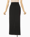Cotton Jersey Asymmetric Skirt - black
