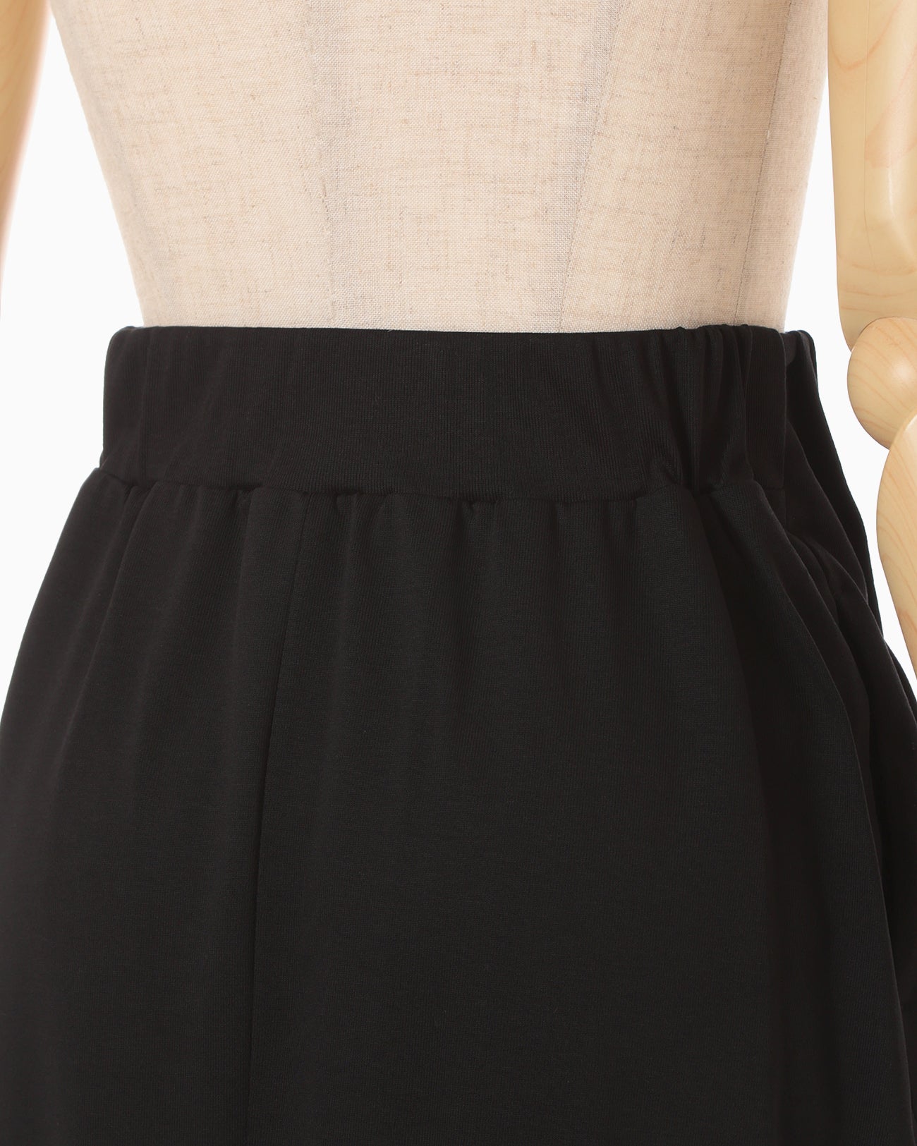 Cotton Jersey Asymmetric Skirt - black - Mame Kurogouchi