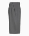 Cotton Jersey Asymmetric Skirt - grey