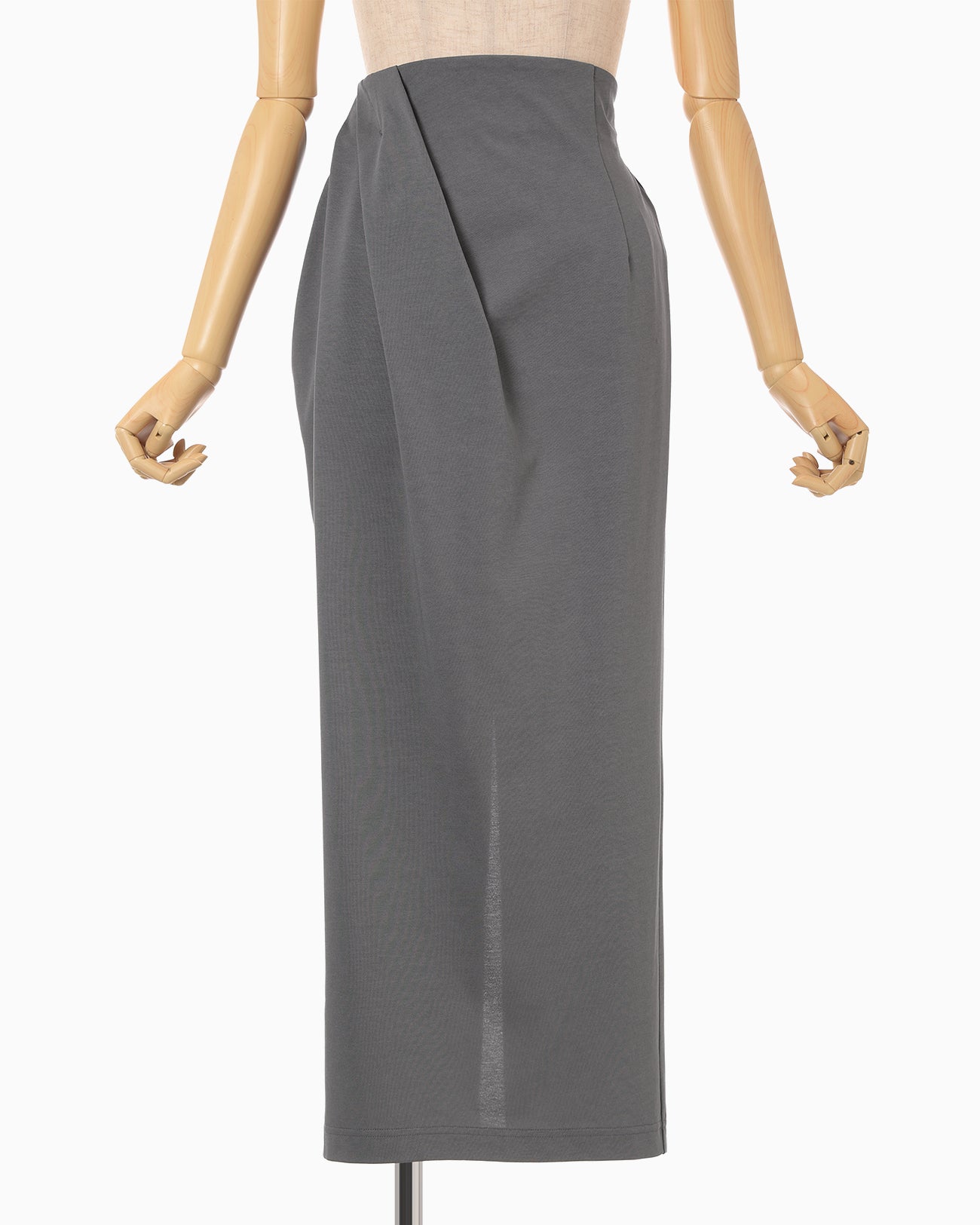 Cotton Jersey Asymmetric Skirt - grey - Mame Kurogouchi
