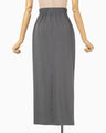 Cotton Jersey Asymmetric Skirt - grey