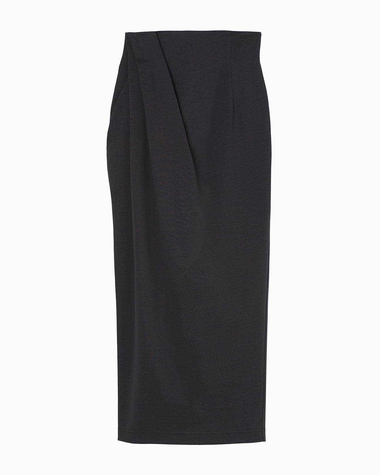 Cotton Jersey Asymmetric Skirt - navy - Mame Kurogouchi