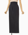 Cotton Jersey Asymmetric Skirt - navy