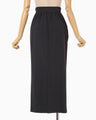 Cotton Jersey Asymmetric Skirt - navy