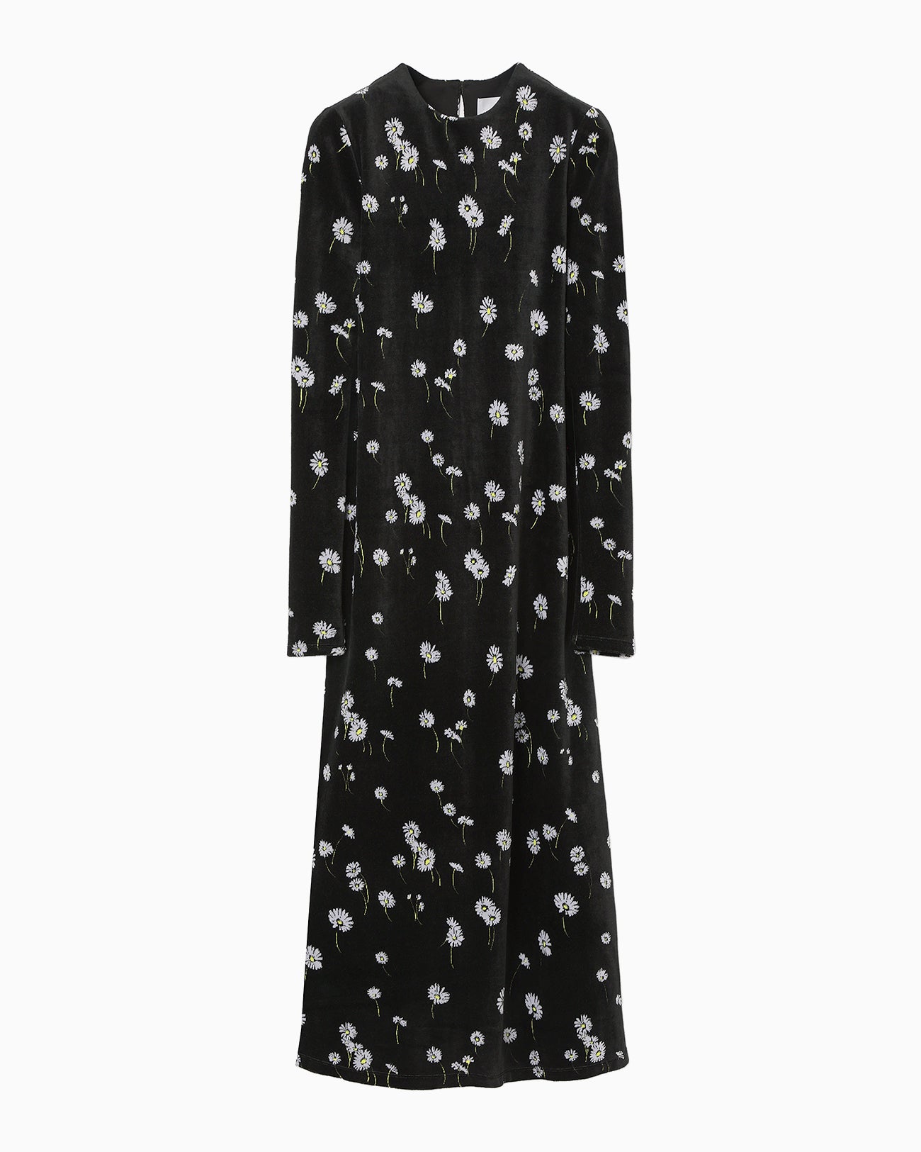 Velour Jersey Floral Dress - black - Mame Kurogouchi