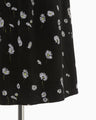 Velour Jersey Floral Dress - black