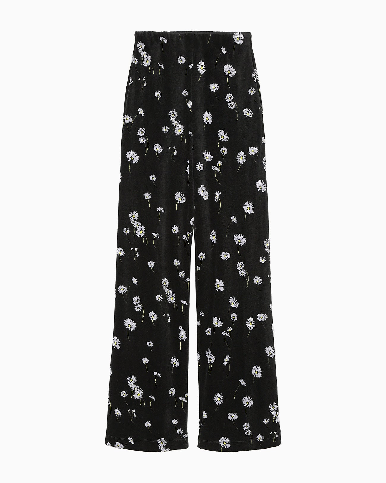 Velour Jersey Floral Trousers - black - Mame Kurogouchi