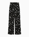 Velour Jersey Floral Trousers - black