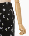 Velour Jersey Floral Trousers - black