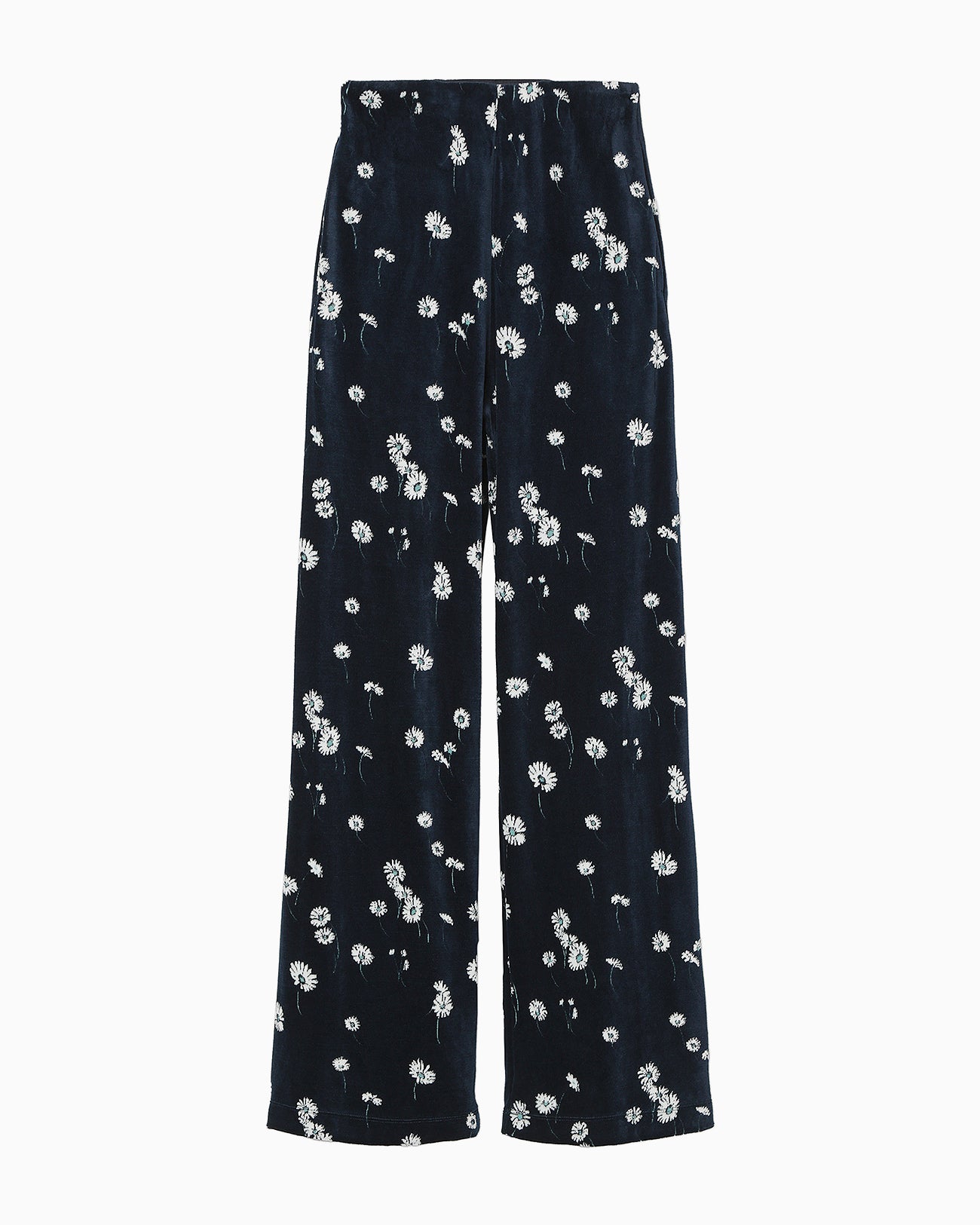 Velour Jersey Floral Trousers - navy - Mame Kurogouchi