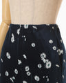 Velour Jersey Floral Trousers - navy