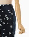 Velour Jersey Floral Trousers - navy