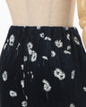 Velour Jersey Floral Trousers - navy