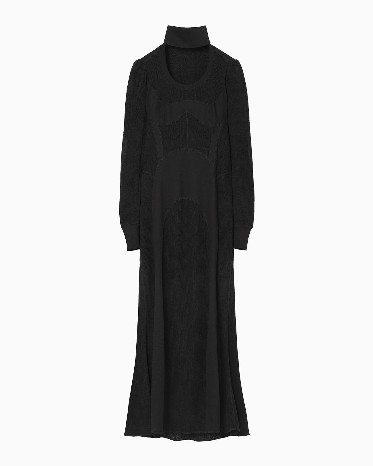 Wool Wuffle Dress - black - Mame Kurogouchi