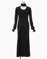 Wool Wuffle Dress - black