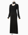 Wool Wuffle Dress - black