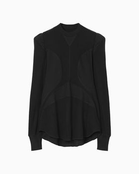 Wool Wuffle Top - black