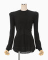 Wool Wuffle Top - black