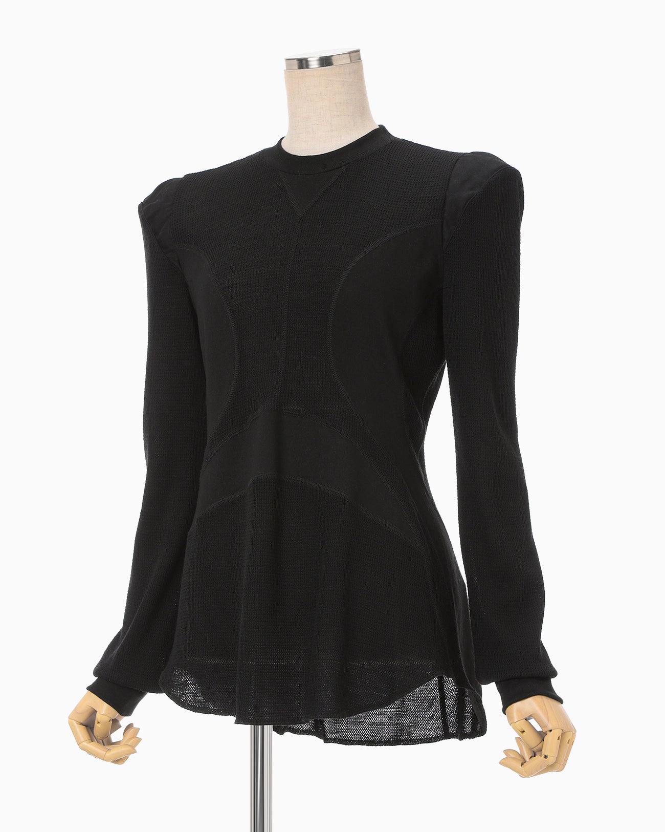 Wool Wuffle Top - black - Mame Kurogouchi