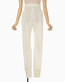 Wool Wuffle Trousers - ecru
