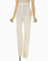 Wool Wuffle Trousers - ecru
